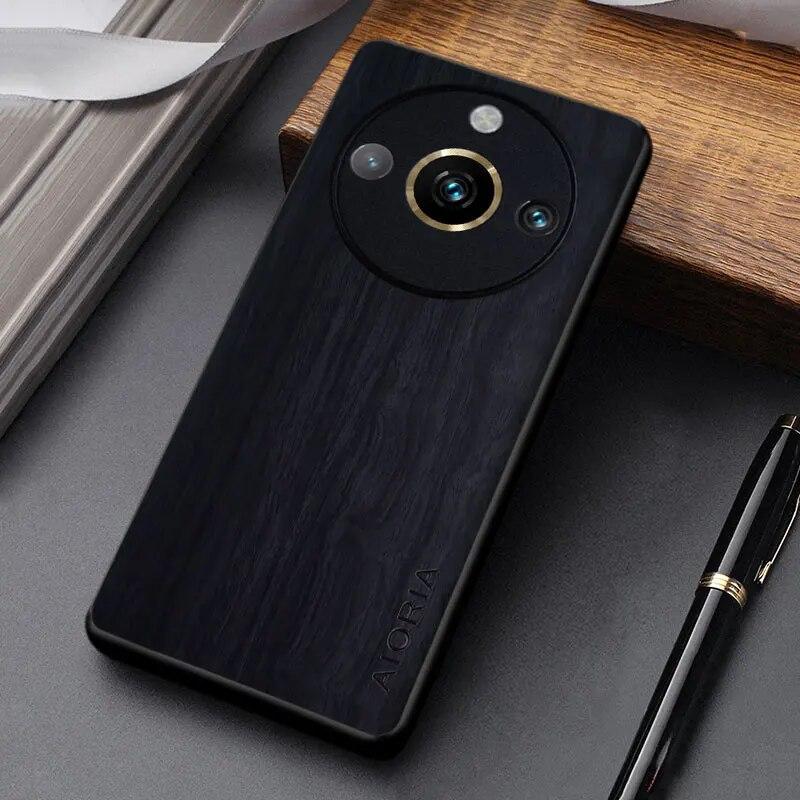 Чехол для Realme 11 Pro Plus, чехол из искусственной кожи с деревянным бамбуковым узором для Realme 11 Pro, чехол