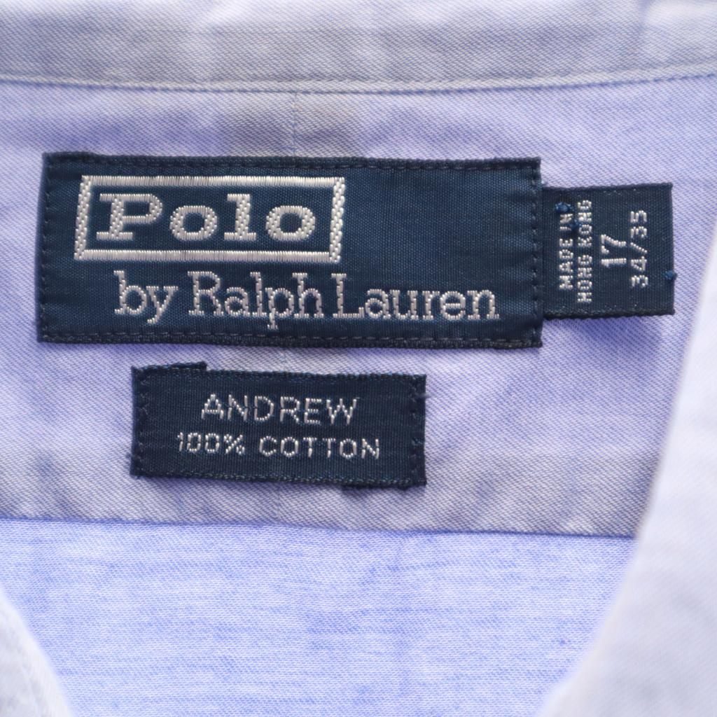 Polo by Ralph Lauren Short Sleeve ANDREW Shirt 17 34/35 Blue-purple Men's Used