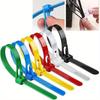 100PCS Buckle Self-locking High Quality Nylon Cable Ties, Reusable Cable Ties, Cable Ties, Adjustable Cable Ties