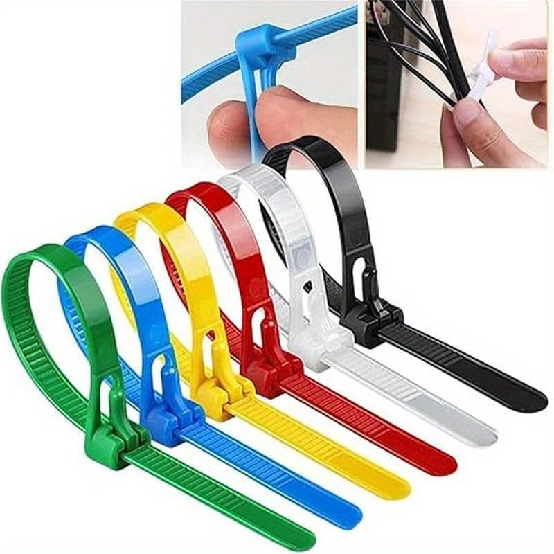 100PCS Buckle Self-locking High Quality Nylon Cable Ties, Reusable Cable Ties, Cable Ties, Adjustable Cable Ties