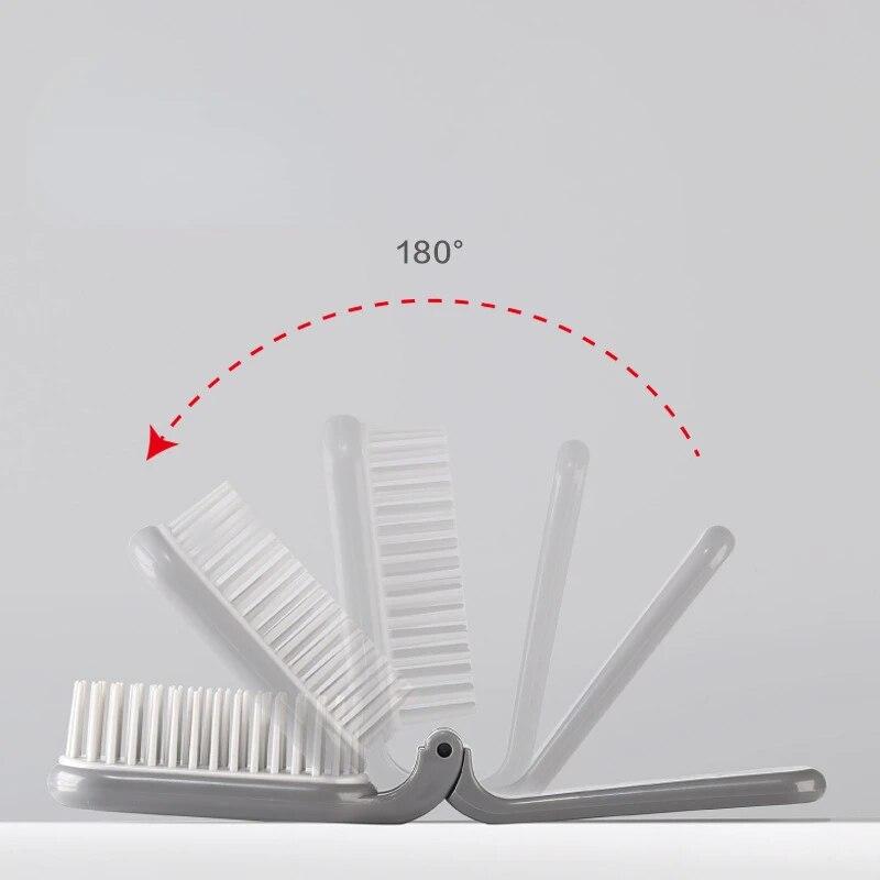 Portable Folding Massage Comb Soft Tooth Anti Static Hair Brush Professional Hairdressing Comb Travel Portable Detangling Comb
