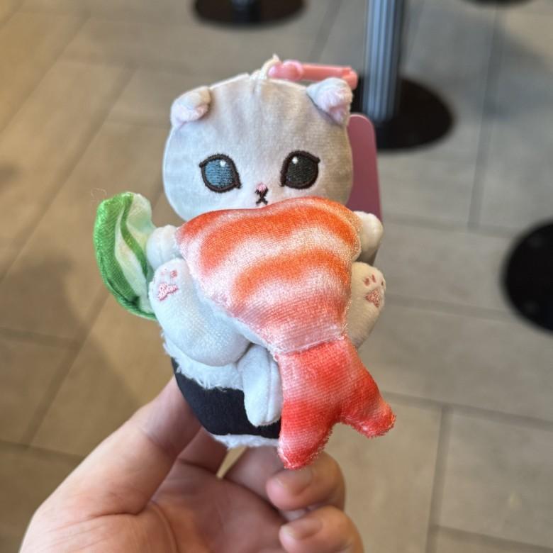 Sushi Shrimp Shark Cat Toy Plush Keyring With Pp Cotton Filling For Collectors