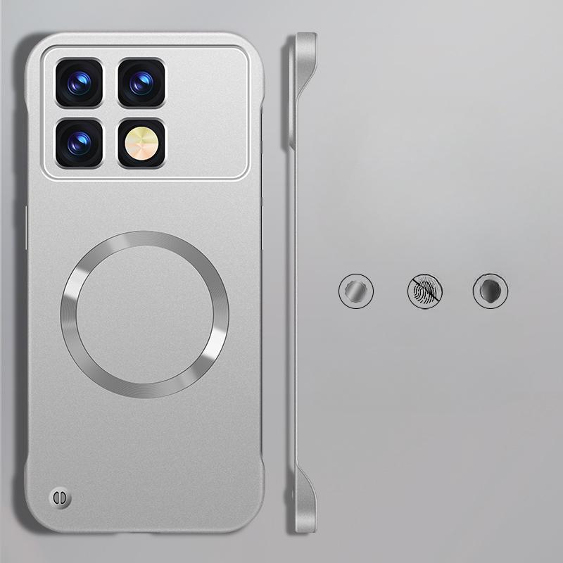 Для Mi 14T металлическая краска безрамочный жесткий ПК задняя крышка для Xiaomi 14 T 14 Ultra 13 Pro 14Pro магнитный для Magsafe беспроводной зарядки защитные чехлы