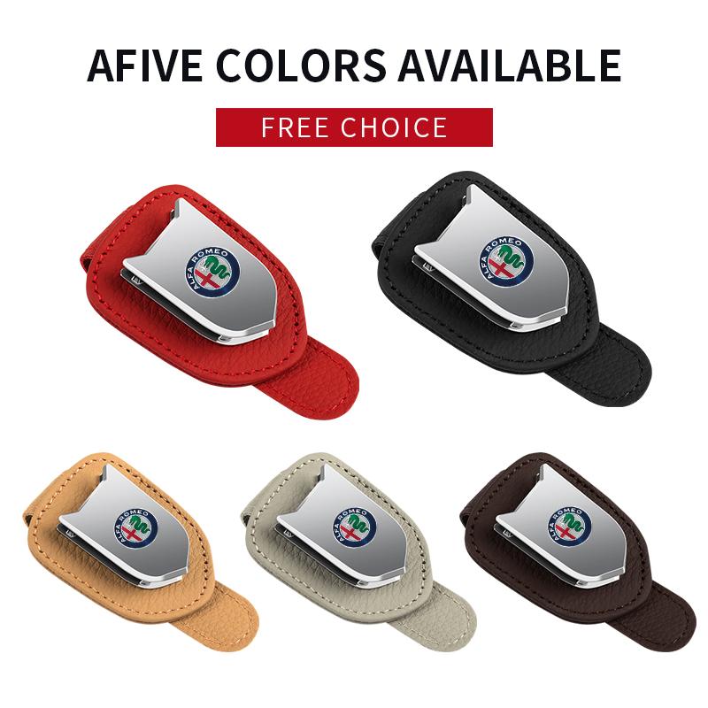 XGNST1 Car Glasses Clip Sun Visor Sunglasses Holder Storage Clip For Alfa Romeo giulia stelvio giulietta 159 147 156 166 Accessories