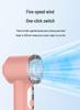 Rechargeable High-Speed Portable USB Handheld Fan with Long Battery and Digital Display for Outdoor Use
