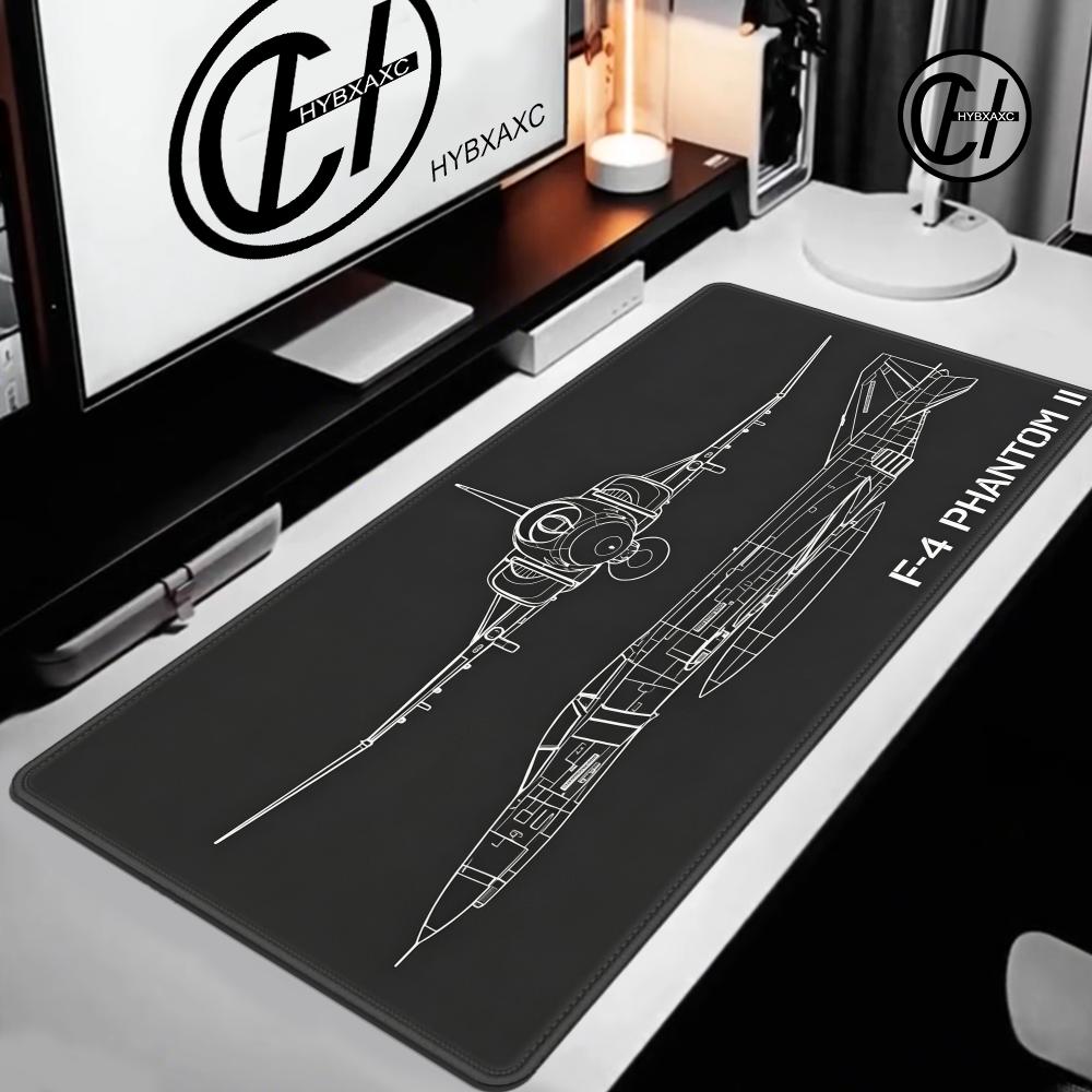 F22 Fighter Jet Blueprint Mouse Pad Large Computer Office Game Table Mat Rubber Antislip Gaming Keyboard Hybxaxc Long Desk Pad