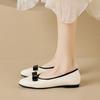 Weiwei Girl 298-3 Flat Single Shoes Female Xia Shallow Mouth Fairy Wind with Skirt Soft Leather Doudou Shoes Large Size Women's Shoes