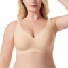 Ladies' Seamless Underwear: Push-Up, Wire-Free, Fixed Cups, Lightweight Bra Plus Size Women's Comfortable and Breathable