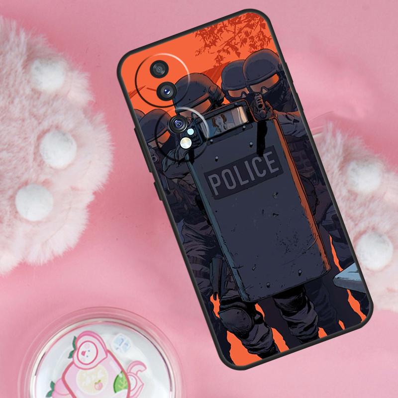 Полиция SWAT FBI Чехол для Honor Magic 6 5 7 Lite Honor 200 Pro 50 70 90 Lite X9b X9a X8b X8a X8 X9 X9c