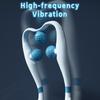 Vibration Cervical Massage Instrument Triple Balls Extended Handle Neck Massager Roller Ergonomic Three-level Adjustment