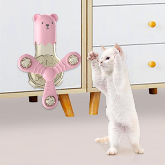 Игрушка для предотвращения утечки корма для домашних животных, интерактивный вращающийся вентилятор, диспенсер для кошачьей еды, игрушка, креативная медленная кормушка, товары для домашних животных