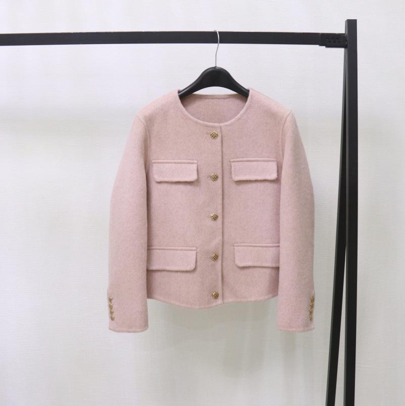 French Style Women's Double-Sided Wool Coat – Petite, Stylish, Versatile Short Jacket