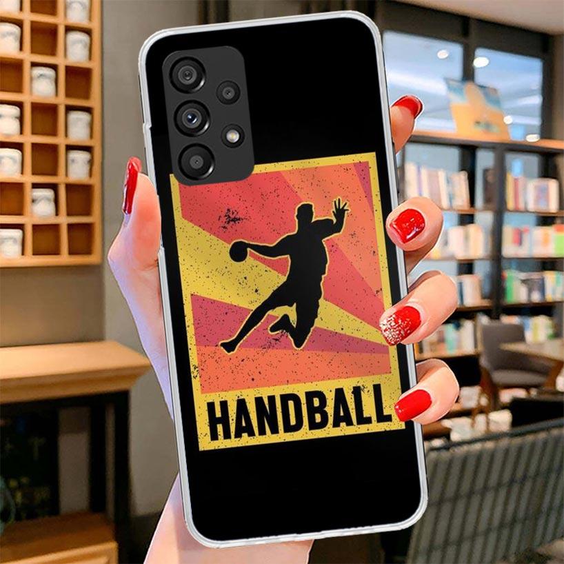 Handball Sport Phone Case For Samsung Galaxy A17 A37 A57 A16 A26 A36 A56 A15 A25 A35 A55 A14 A24 A34 A54 A13 A23 A33 A53 Galaxy
