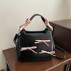 New Women's Handbag Fashion Bow Large Capacity One Shoulder Crossbody Bags French Simple Versatile Messenger Bag