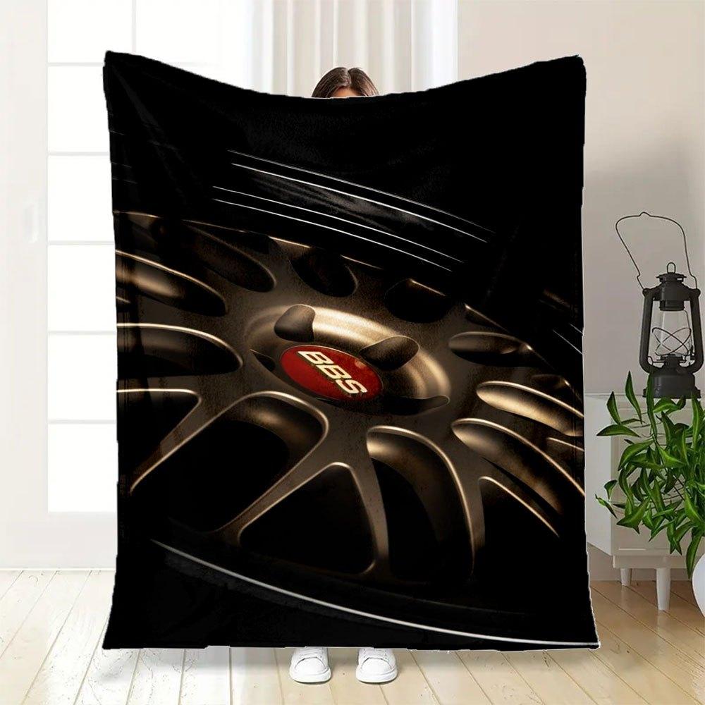 BBS Wheel Rim Car Accessories Parts StylingBlanket Flannel Throw Blanket for Sofa, Bed, Travel, Camping, Office, Couch, Chair, And Bed Gift