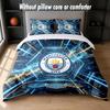 Manchester City Design Bed Bedding Set 1 Duvet Cover + 2 Pillowcases Soft Breathable Household Bed Linens