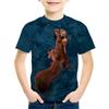 Kids T-shirts Short Sleeve Funny Animals Children Shirt Casual Cartoon Clothes Boys Girls Tee Apparel