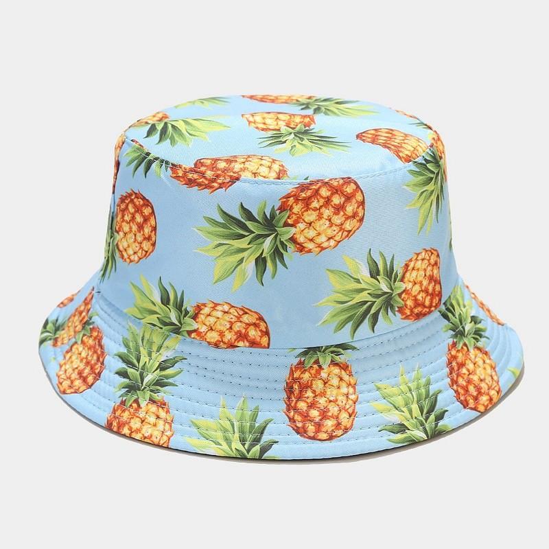 Fruit Pattern Fisherman Hat With Wide Brim For Summer Sun Protection And Casual Wear