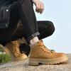 Модные Новинки Мужские Мотоботы Мужские Кроссовки с Высоким Верхом Натуральная Кожа Мужская Уличная Обувь для Пешего Туризма Нескользящие Мужские Базовые Ботинки