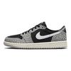 Air 1 Retro Low OG GS Black Cement Детские кроссовки Muslin Tech-Grey White CZ0858-001