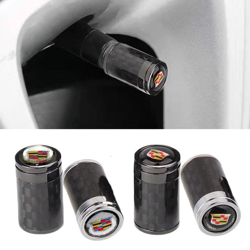 4pcs Car Tyre Valve Stem Caps Wheel Dust Cap for Cadillac CT5 CT6 XT5 ATS CTS DTS STS XTS SLS Tiburon Escalade Tire AccessoriesZI2