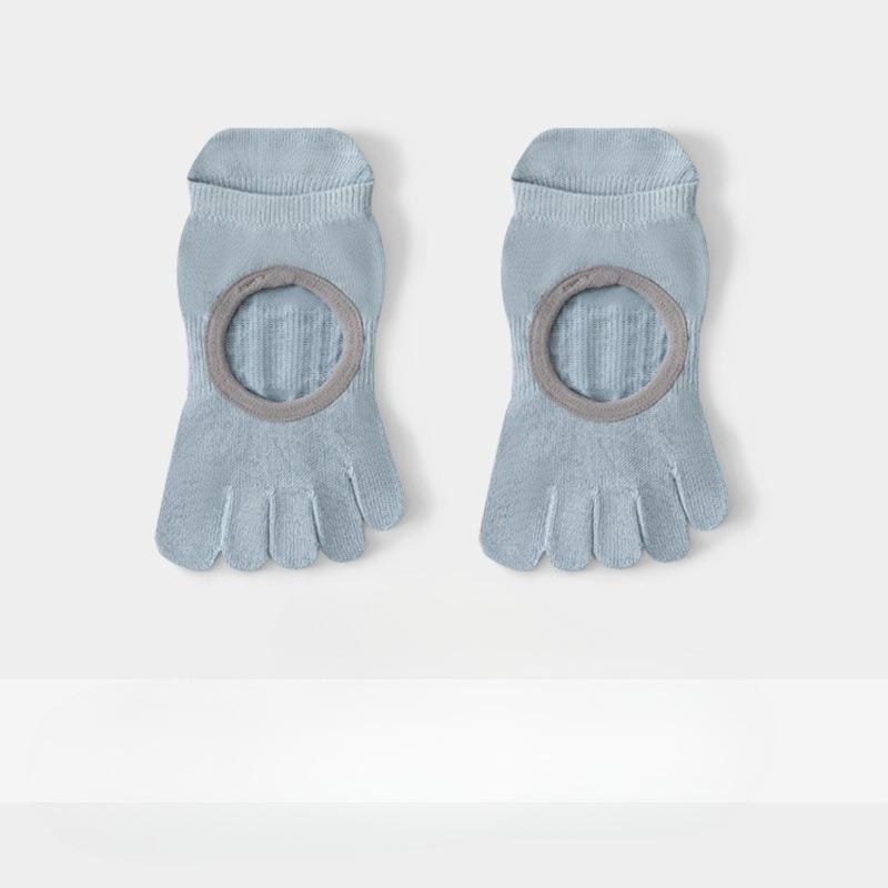 Летние носки для йоги с пятью пальцами, нескользящие носки для занятий спортом в помещении, фитнесом, пилатесом, тренировок с раздельными пальцами