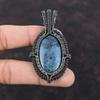 Ruby In Blue Kyanite Pendant Copper Wire Wrapped Gemstone Pendant Handmade Unique Copper Jewelry Designer Pendant For Gift Wire Wrap Jewelry
