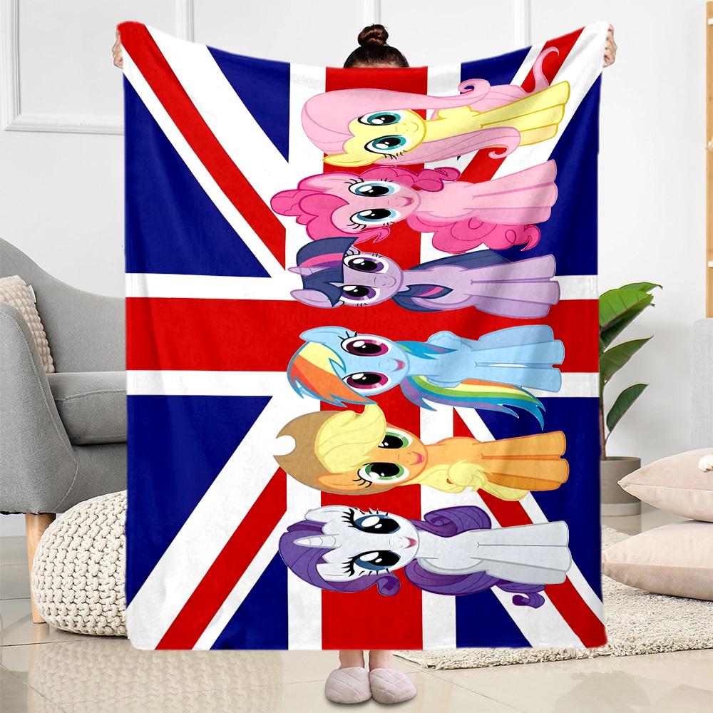 1pc Little Pony Adventure blanket Soft and Warm for Sofa Office Camping Travel Livingroom Great Gift for Friends and Family Comfortable