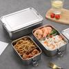 Stainless Steel Bento Box Metal Lunch Box Food Storage Containers with Lockable Clips Lunch Snack Boxes for Work,School
