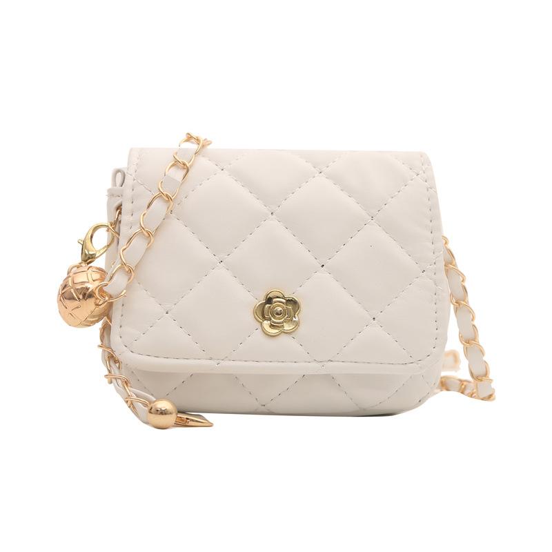 Мини-сумка с ромбовидной цепочкой, весна 2024, новая модная фактурная сумка на одно плечо с косым креплением