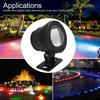 RGB LED Underwater Light Waterproof Multi color Outdoor Garden Spotlight AC/DC 12V  black