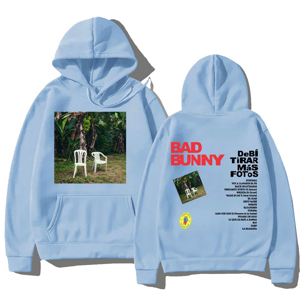 DTMF Debí Tirar Más Fotos Hoodies BAD BUNNY 2025 New Album Sweatshirt Harajuku High Street Pullover Fans Gift Fleece Streetwear