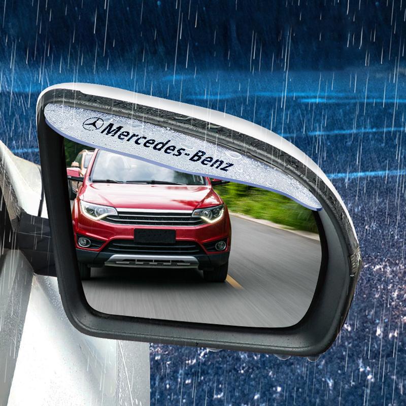 2Pcs Car Rear View Side Mirror Rain Board Sun Visor Eyebrow Guard For Mercedes Benz W204 W212 W176 GLC CLA GLA E C G M R S Class AMG Car Accessories