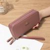 Women's Long Double-Zipper Wallet: Stylish, Versatile, and Spacious with Two Layers.