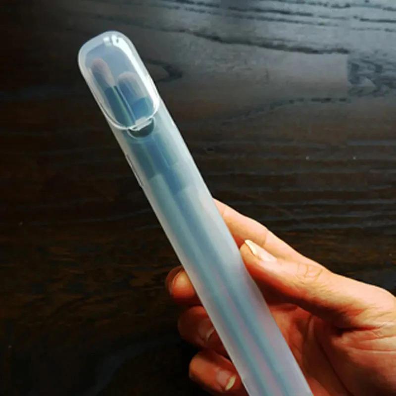 Портативный ящик для хранения кистей для макияжа, карандаш для бровей, столовые приборы, палочки для еды, прозрачный с крышкой, органайзер, чехол для косметических инструментов