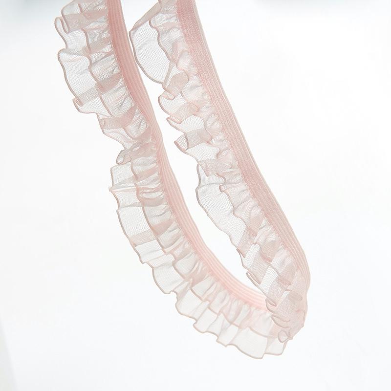 Эластичная сетчатая кружевная отделка для DIY декора - Плиссированный дизайн с оборками