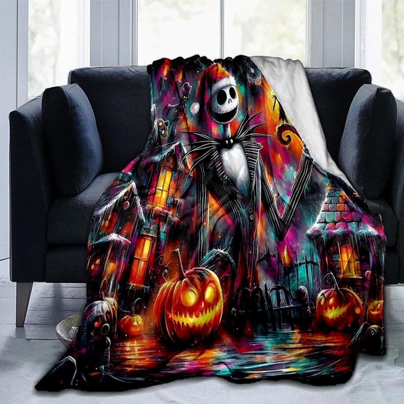 1Pc Nightmare Before Christmas Blanket Soft And Comfortable Casual Warm Camping Travel Christmas Halloween Gift M921508