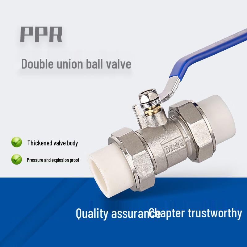PPR Double Union Copper Ball Valve