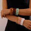 Размытый дизайн Геометрический браслет Широкий широкий браслет Модный акриловый браслет Женские украшения