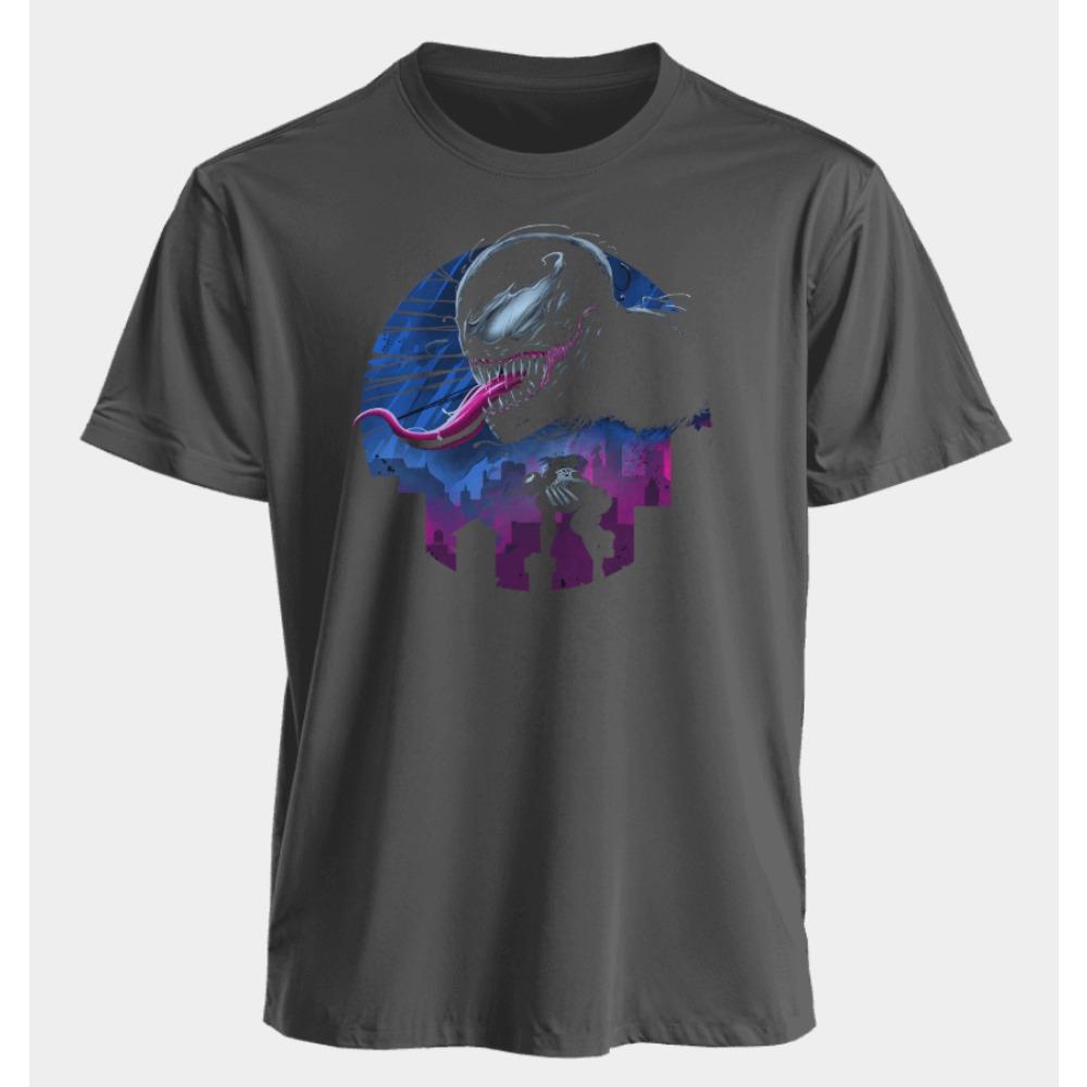 Men's and Women's T-shirts Venom Summer American Spring and Autumn Classic Casual Sports Punk Oversized Short-sleeved