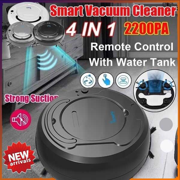 Новейшая технология 3-в-1 Автоматический робот-подметальщик 1800 ПА Сильное всасывание Умный очиститель пола Перезаряжаемый Умный робот-подметальщик Сухая влажная уборка