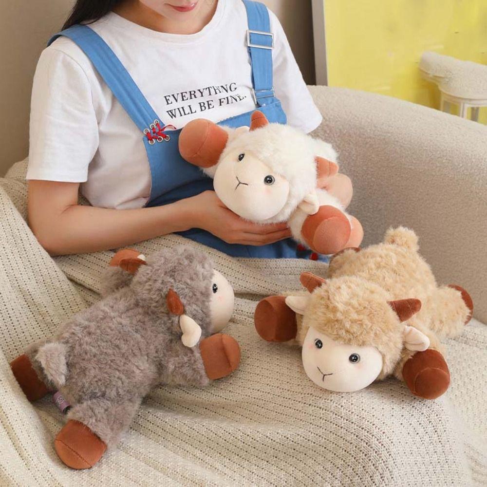 Stuffed Animal White Sheep Stuffed Doll Simulation Sheep Plush Toy Party Supplies