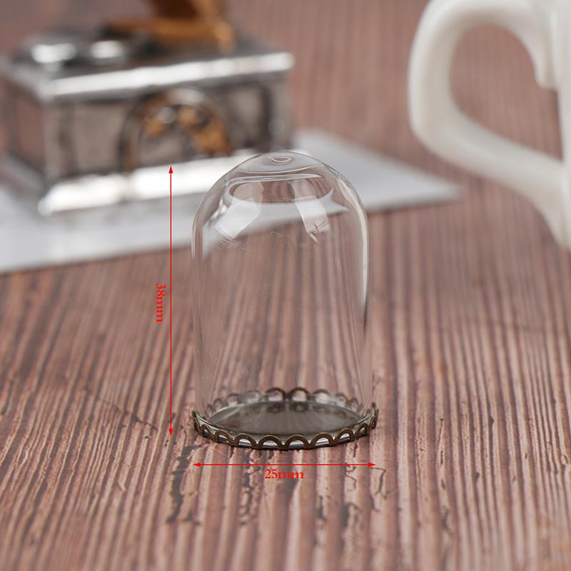 Стеклянный колпак для кукольного домика 25 мм со стеклянной бутылкой с подвеской в ​​базовых стеклянных флаконах