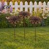 High-quality Metal Decorations Rustic Flower Garden Stakes, Large Rusted Iron Yard Art, Long-lasting Outdoor Ornaments 19.39 Inch Weather-Resistant