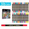 36-Pack  Acrylic Paint Markers Vibrant Color Assortment Dual-Tip Quick Dry Non Toxic for Kids Adult