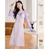 Women's Simple Elegant Long-Sleeve Midi Dress