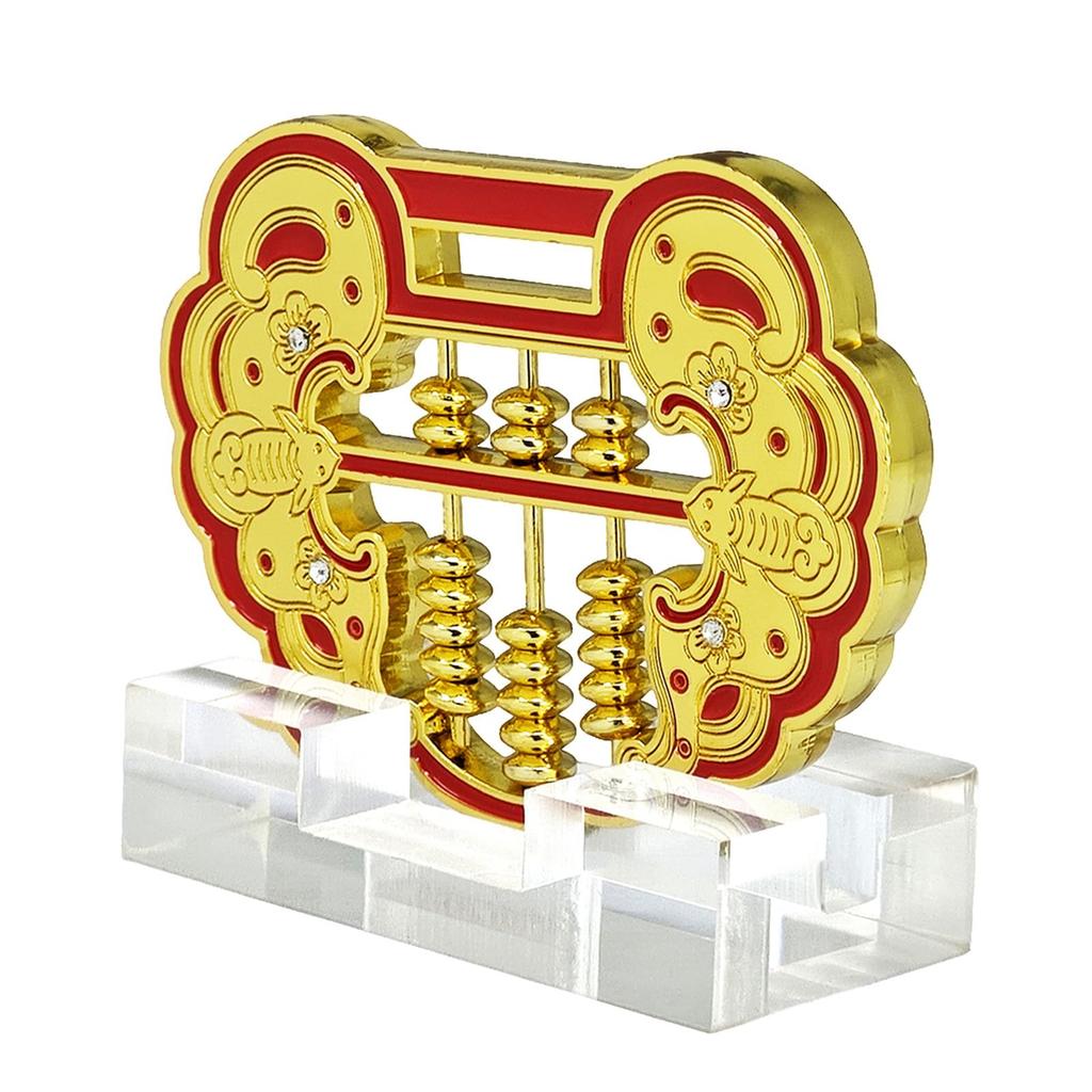 YISHUI Feng Shui Lock Wealth Luck Plaque with Protection Lucky Home Stand, Padlock, Amulet, Charm, Item, Decor, 7.5x5cm