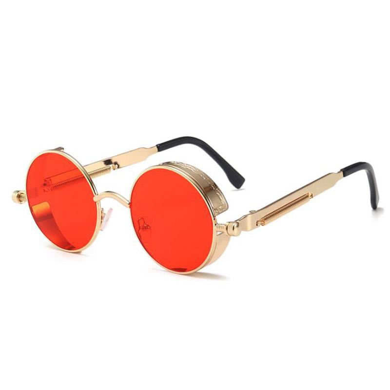 1PC Polarized Steampunk Men's Sunglasses New Design Round UV400 Sunglasses
