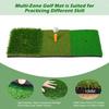 Golf Swing Trainer Hitting Mat 30*60Cm Indoor Outdoor Mini Practice Durable PP Grass Pad Backyard Exercise Training Mat Rubber