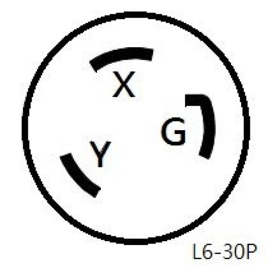 Parkworld 885149 Переходной шнур 30 А Twist Lock L6-30 Вилка папа к 20 А L6-20 Розетка мама
